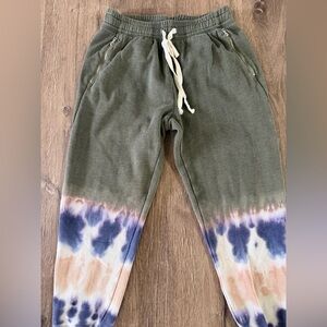 Aerie and Tie-Dye Joggers - Green and Multicolor